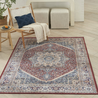 Nourison Vintage Home VNH01 Red Blue Area Rug by Corner Image