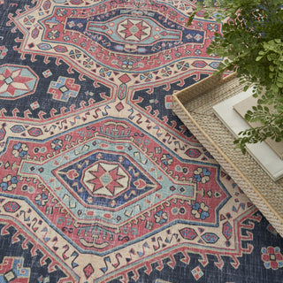 Nourison Vintage Home VNH03 Navy Area Rug by Corner Image