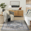 Nourison Vintage Home VNH04 Ivory Blue Area Rug by Room Image Feature