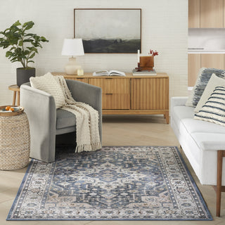 Nourison Vintage Home VNH04 Ivory Blue Area Rug by Room Image Feature