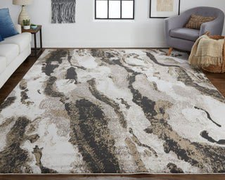 Feizy Vancouver 39FGF Charcoal/Beige Area Rug Lifestyle Image Feature