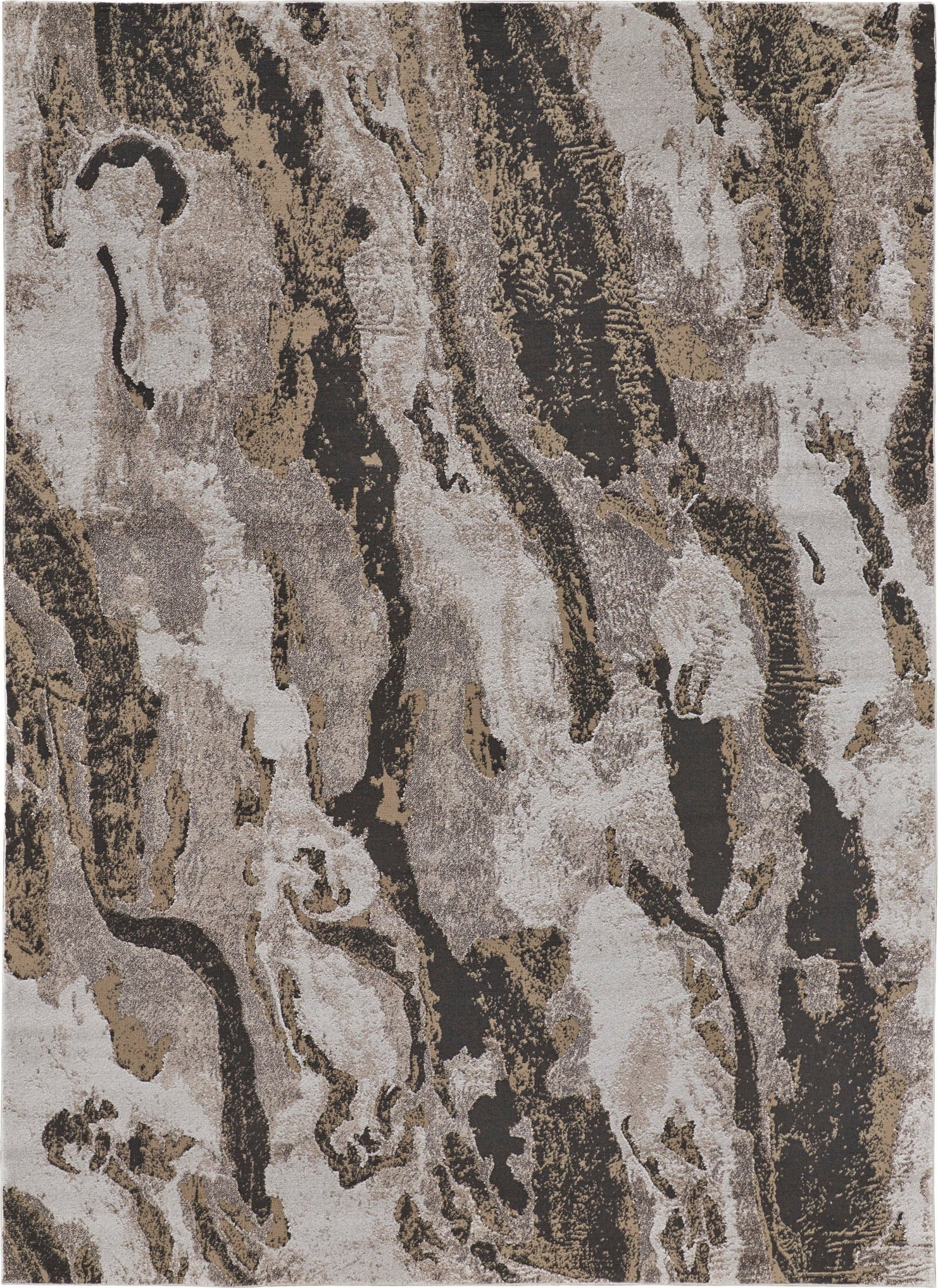 Feizy Vancouver 39FGF Charcoal/Beige Area Rug