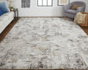 Feizy Vancouver 39FHF Ivory/Charcoal Area Rug Lifestyle Image Feature