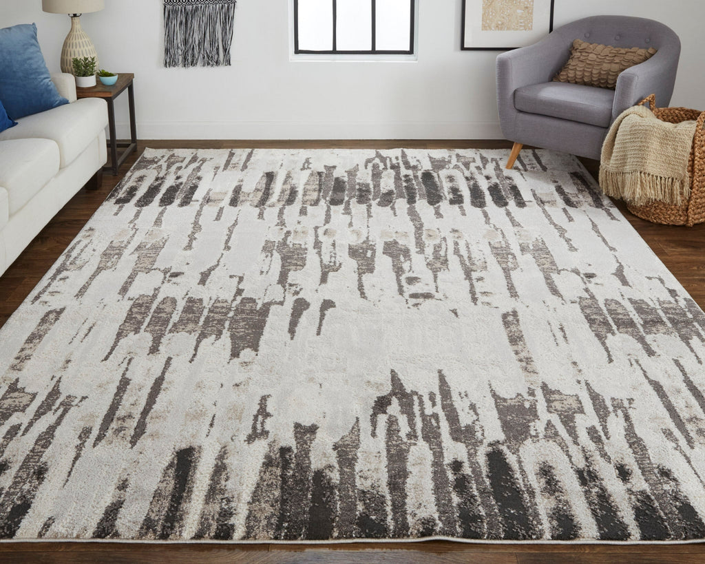 Feizy Vancouver 39FIF Gray/Charcoal Area Rug Lifestyle Image Feature