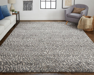 Feizy Vancouver 39FJF Beige/Charcoal Area Rug Lifestyle Image Feature