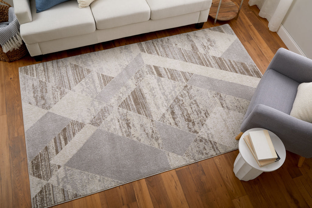 Feizy Vancouver 39NRF Tan/Brown/Ivory Area Rug Lifestyle Image Feature
