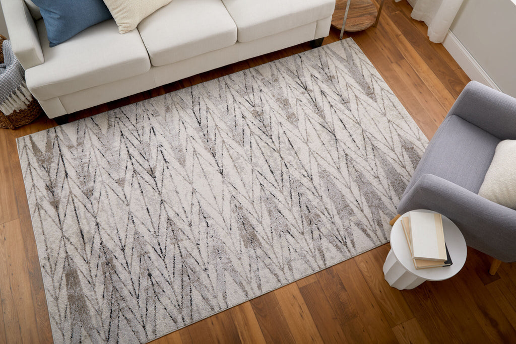 Feizy Vancouver 39NTF Ivory/Tan/Brown Area Rug Lifestyle Image Feature