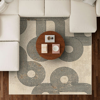 Karastan Swoon Volute Turtle Dove Area Rug Lifestyle Image Feature