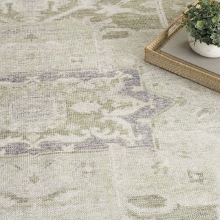 Nourison Vintage Washables VWS08 Green Area Rug Texture Image