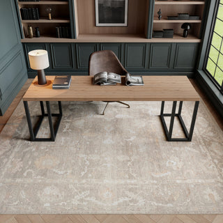 Nourison Vintage Washables VWS09 Grey Area Rug Room Image Feature