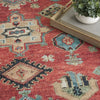 Nourison Vintage Washables VWS12 Rust Multicolor Area Rug Texture Image