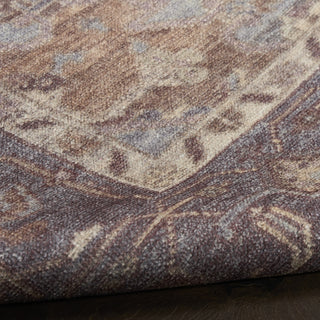 Nourison Vintage Washables VWS13 Ivory Purple Area Rug Detail Image