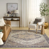 Nourison Vintage Washables VWS13 Ivory Purple Area Rug Swatch Image