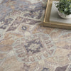 Nourison Vintage Washables VWS13 Ivory Purple Area Rug Texture Image