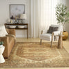 Nourison Vintage Washables VWS14 Gold Area Rug Room Scene Feature