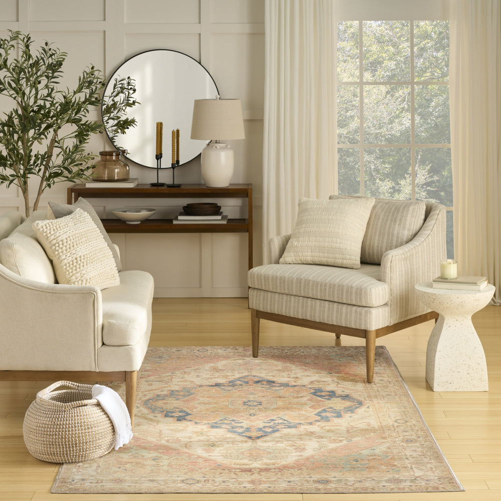 Nourison Vintage Washables VWS15 Multicolor Area Rug Room Image Feature