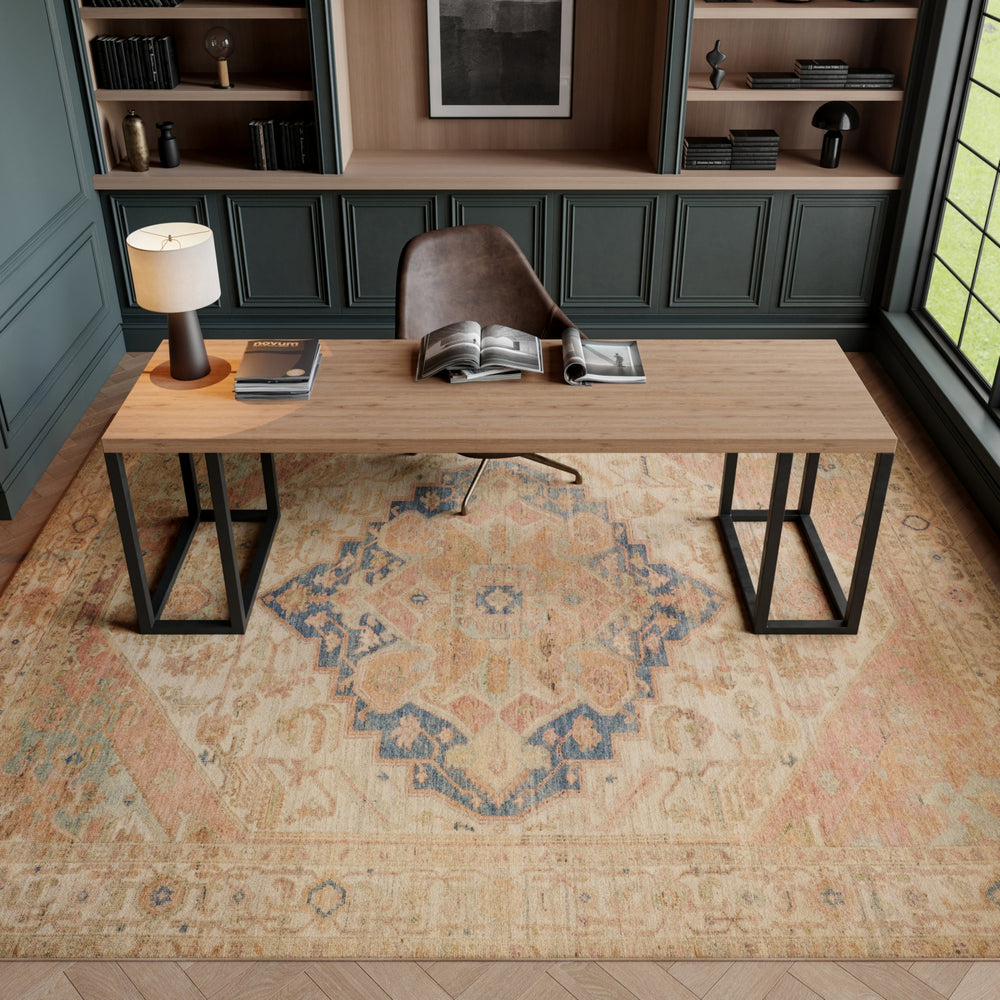 Nourison Vintage Washables VWS15 Multicolor Area Rug Room Image Feature