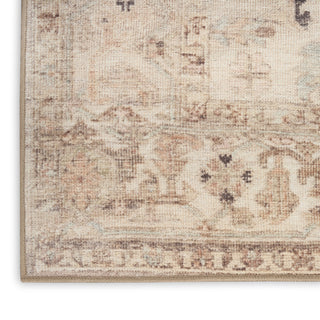 Nourison Vintage Washables VWS17 Beige Area Rug Corner Image