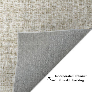 Dalyn Voyage VY1 Beige Machine Washable Area Rug Backing Image