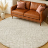 Dalyn Voyage VY1 Beige Machine Washable Area Rug Round Lifestyle Image Feature