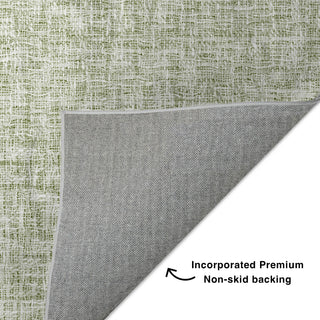 Dalyn Voyage VY1 Celery Machine Washable Area Rug Backing Image