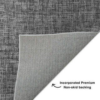 Dalyn Voyage VY1 Charcoal Machine Washable Area Rug Backing Image