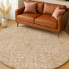 Dalyn Voyage VY1 Copper Machine Washable Area Rug Round Lifestyle Image Feature