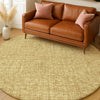 Dalyn Voyage VY1 Gold Machine Washable Area Rug Round Lifestyle Image Feature