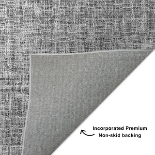 Dalyn Voyage VY1 Gray Machine Washable Area Rug Backing Image