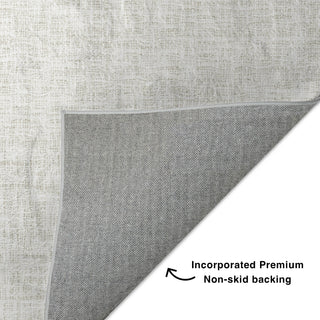 Dalyn Voyage VY1 Ivory Machine Washable Area Rug Backing Image