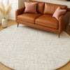 Dalyn Voyage VY1 Linen Machine Washable Area Rug Round Lifestyle Image Feature