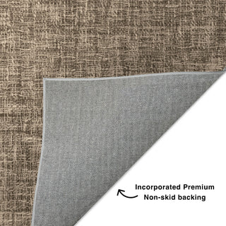 Dalyn Voyage VY1 Mocha Machine Washable Area Rug Backing Image