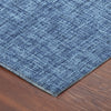 Dalyn Voyage VY1 Navy Machine Washable Area Rug Corner Image