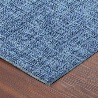 Dalyn Voyage VY1 Navy Machine Washable Area Rug Corner Image
