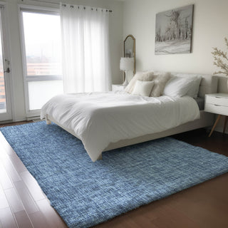 Dalyn Voyage VY1 Navy Machine Washable Area Rug Lifestyle Image Feature
