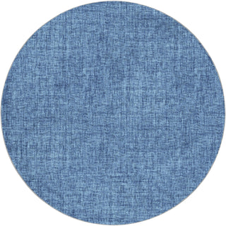 Dalyn Voyage VY1 Navy Machine Washable Area Rug Round Main Image