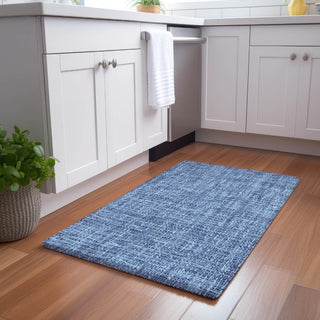 Dalyn Voyage VY1 Navy Machine Washable Area Rug Scatter Lifestyle Image Feature