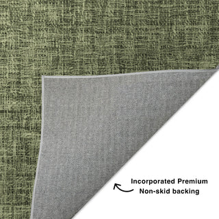 Dalyn Voyage VY1 Olive Machine Washable Area Rug Backing Image