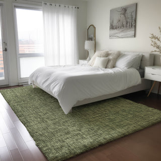 Dalyn Voyage VY1 Olive Machine Washable Area Rug Lifestyle Image Feature