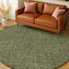Dalyn Voyage VY1 Olive Machine Washable Area Rug Round Lifestyle Image Feature