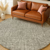 Dalyn Voyage VY1 Putty Machine Washable Area Rug Round Lifestyle Image Feature