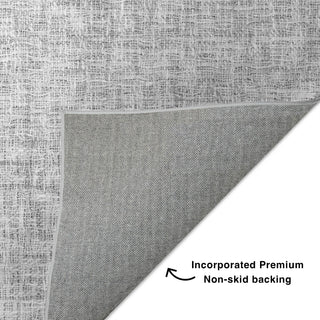 Dalyn Voyage VY1 Silver Machine Washable Area Rug Backing Image