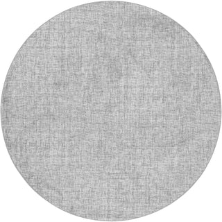 Dalyn Voyage VY1 Silver Machine Washable Area Rug Round Main Image