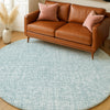 Dalyn Voyage VY1 Sky Machine Washable Area Rug Round Lifestyle Image Feature