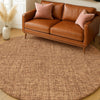 Dalyn Voyage VY1 Spice Machine Washable Area Rug Round Lifestyle Image Feature