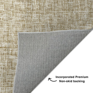 Dalyn Voyage VY1 Walnut Machine Washable Area Rug Backing Image
