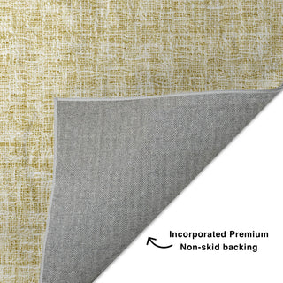Dalyn Voyage VY1 Wheat Machine Washable Area Rug Backing Image