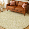 Dalyn Voyage VY1 Wheat Machine Washable Area Rug Round Lifestyle Image Feature