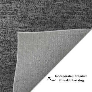 Dalyn Voyage VY2 Charcoal Machine Washable Area Rug Backing Image