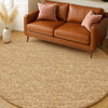 Dalyn Voyage VY2 Copper Machine Washable Area Rug Round Lifestyle Image Feature